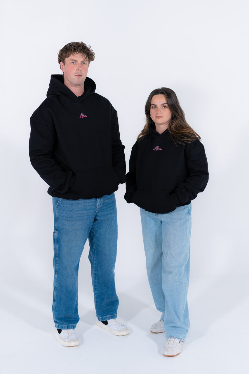 Unisex Retro Club hoodie – oversized fit with chest logo print