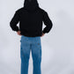 Retro Club hoodie back view – drop shoulder oversized style