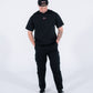 Retro Club white oversized tee – chest logo streetwear fit